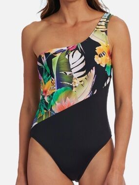 Mynah Tropical One Shoulder Onepeice